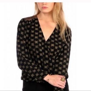 HOUSE OF HARLOW 1960 DEADLY DITSY DEEP VNECK Large